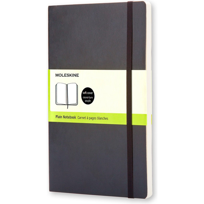 Блокнот MOLESKINE Classic Soft Large, без линовки, чёрный QP618
