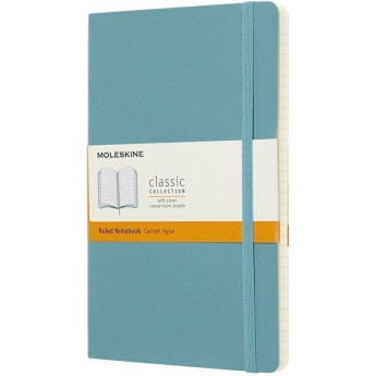 Блокнот MOLESKINE CLASSIC SOFT XLARGE, линейка, голубой